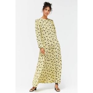 NWT Lacausa Sparrow Maxi Dress Yellow Floral Buttermilk Medium